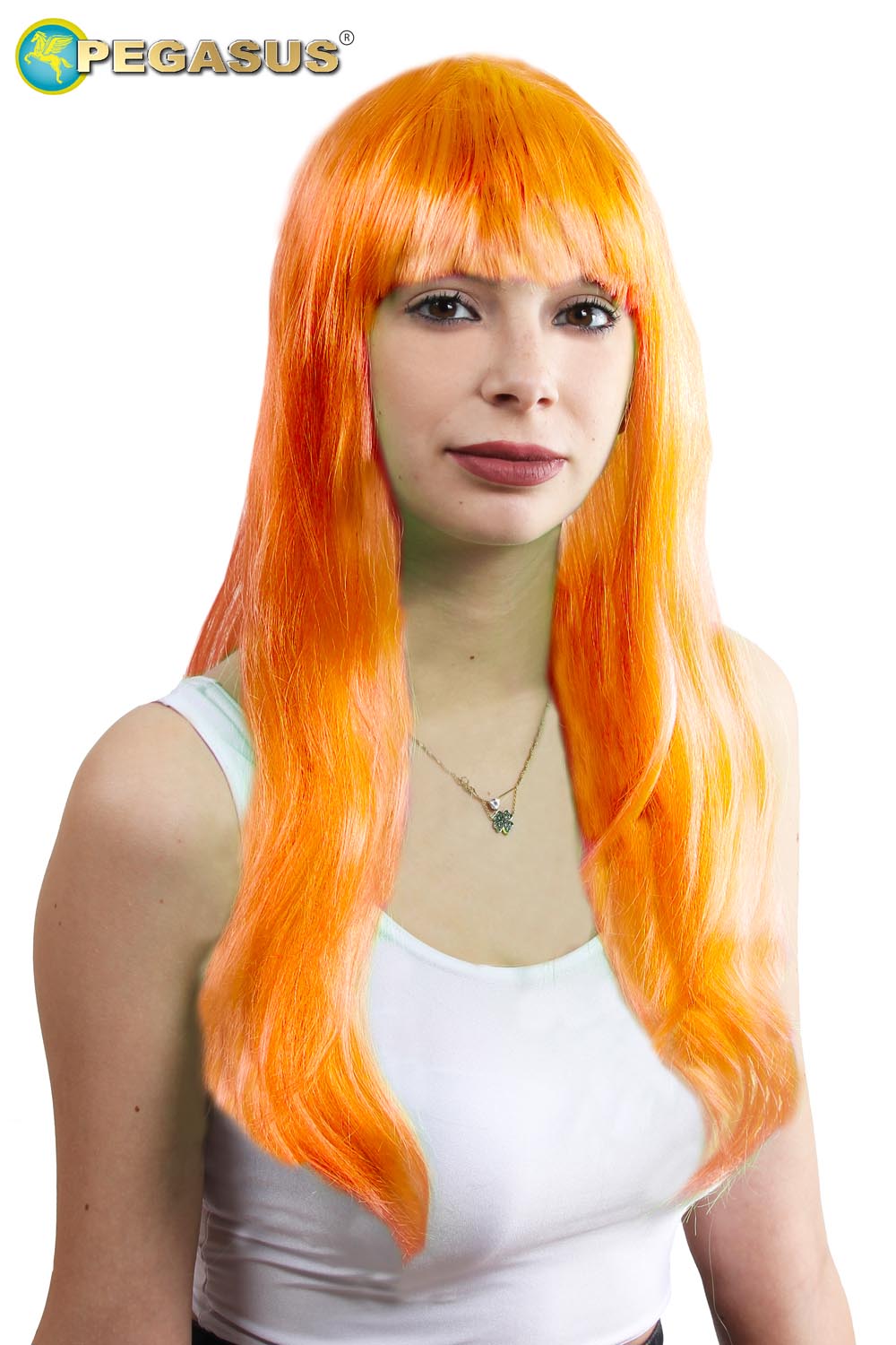 PARRUCCA VALENTINA LUNGA ARANCIONE